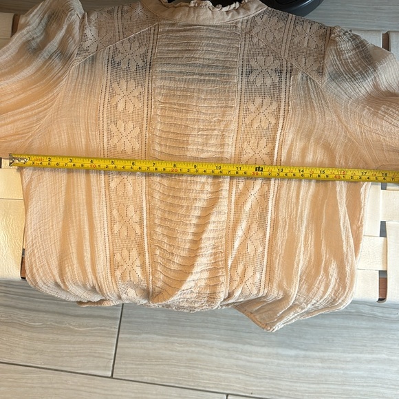 Free people boho blouse in blush - Picture 5 of 6